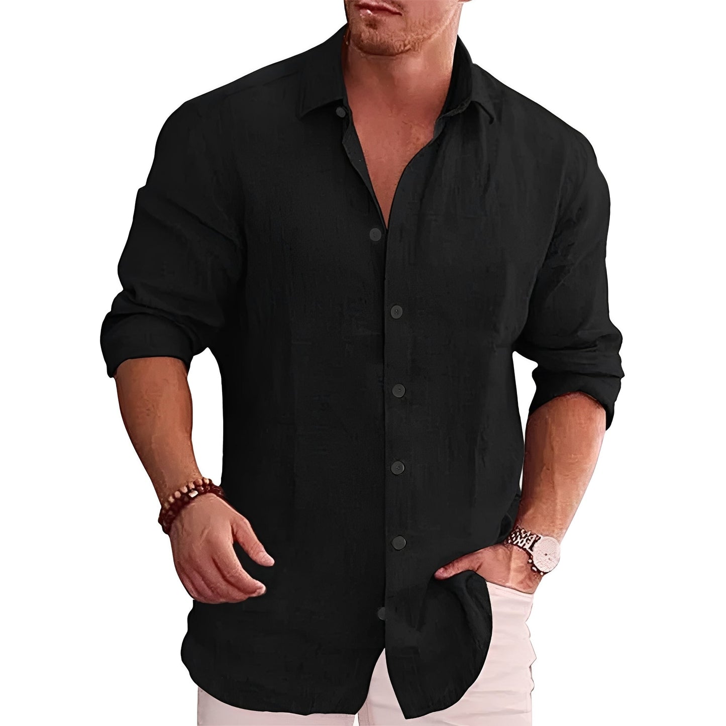 Herren Slim-Fit Hemd – Elegantes Langarmhemd mit moderner Passform