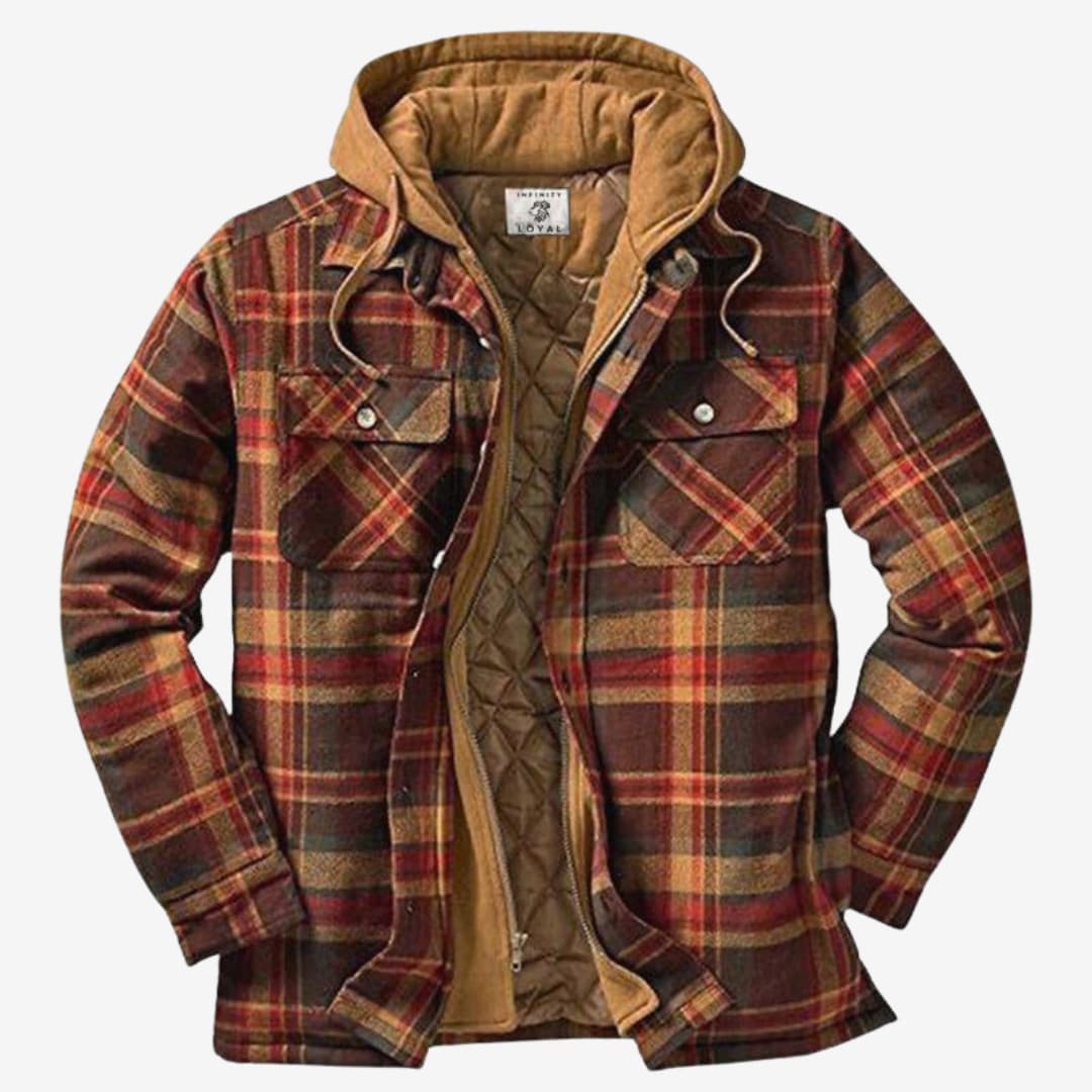 Herren Flanelljacke | Warme Kapuzenjacke für Freizeit & Outdoor
