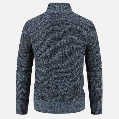 Herren Fleecejacke Patchwork | Stehkragen und Stilvolle Kontraste
