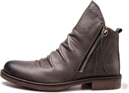 Herren Lederstiefeletten mit Reißverschluss – Elegant, Komfortabel & Alltagstauglich