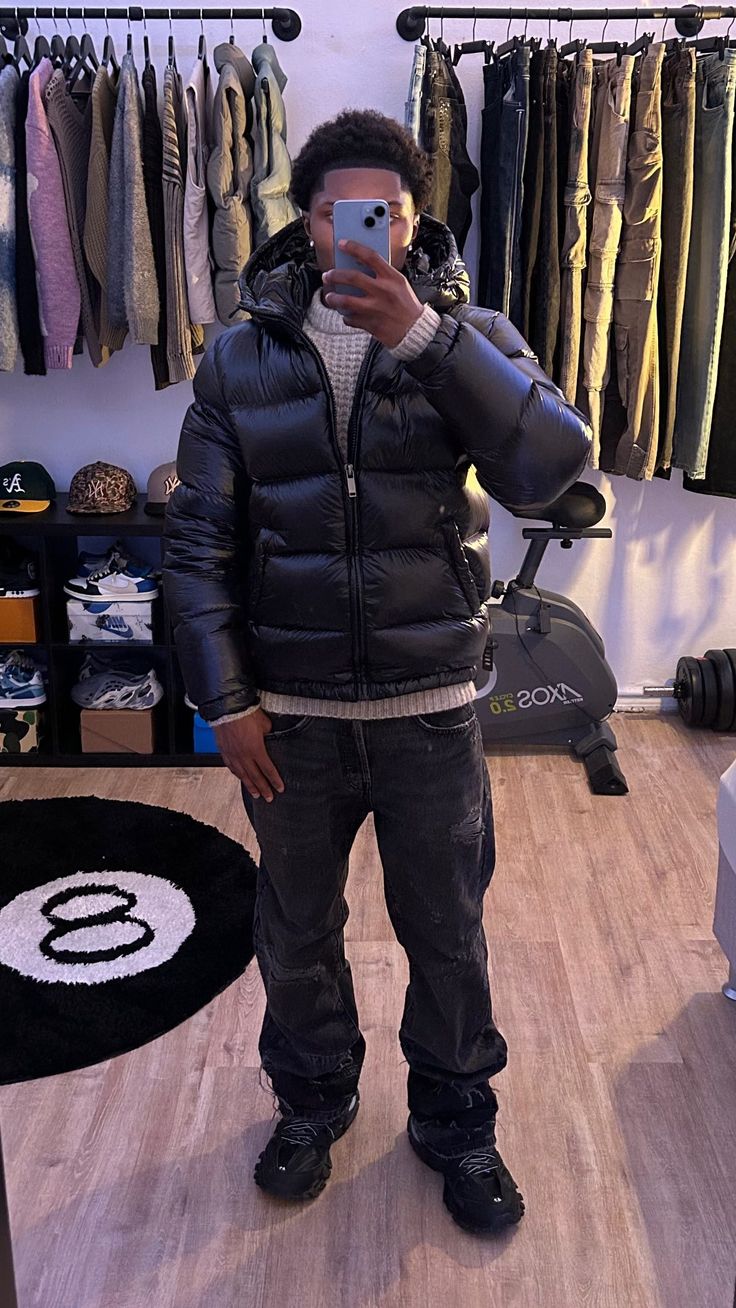 Oren | Herren Steppjacke mit Kapuze & Reißverschluss – Gepolsterte Winterjacke im Urban Street Style, Wind- & Wasserabweisend für Kalte Tage