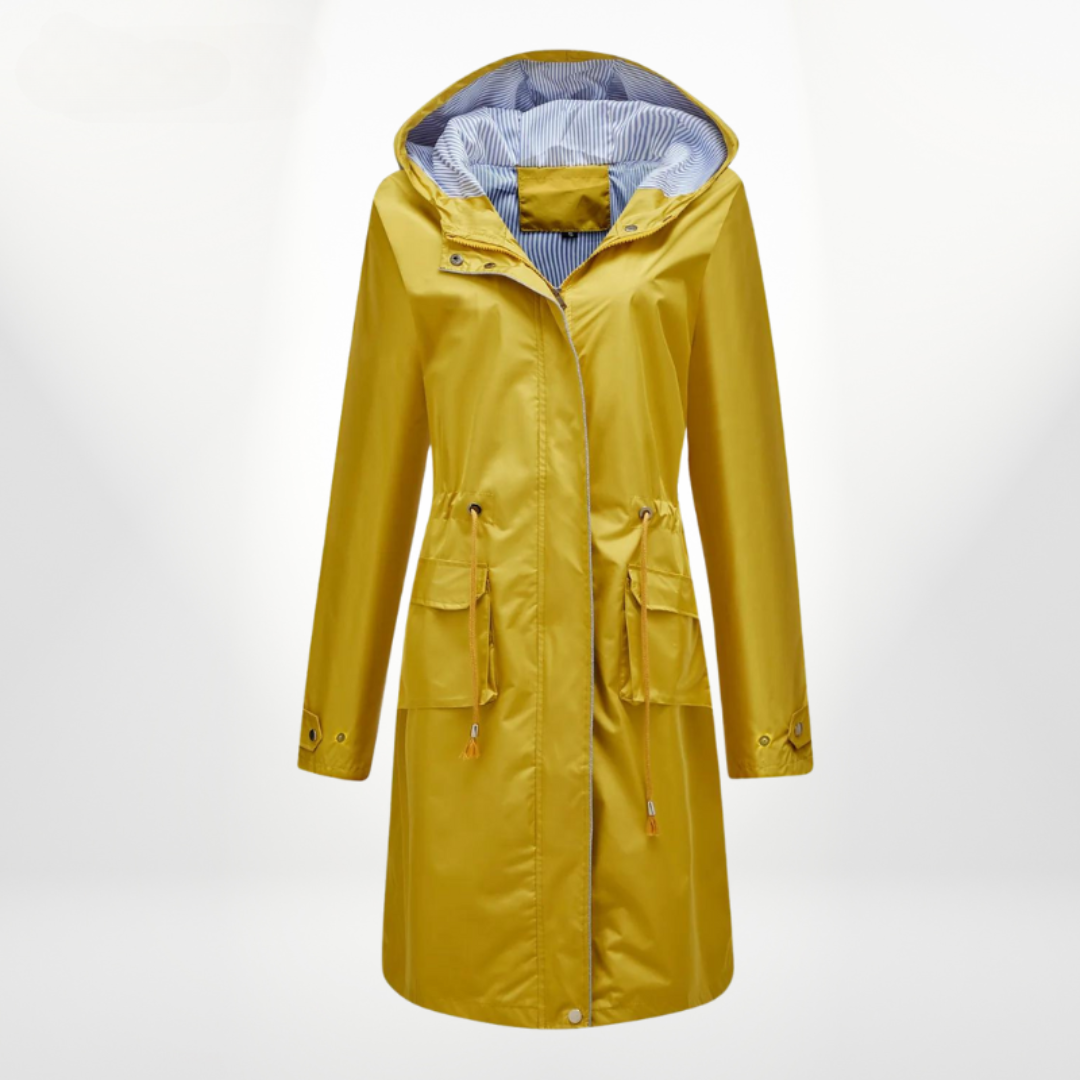 Albertina | Damen Trenchcoat mit Kapuze & Taillenzug