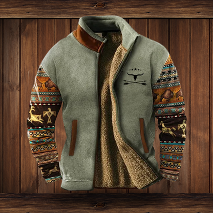 Herren Fleecejacke mit 3D-Print – Leicht, Warm & Stylisch für Alltag & Outdoor