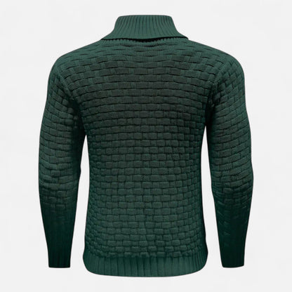 Timo | Herren Klassischer Strickpullover mit Knopfleiste – Weicher, Strukturierter Winterpullover mit Hohem Stretchkomfort