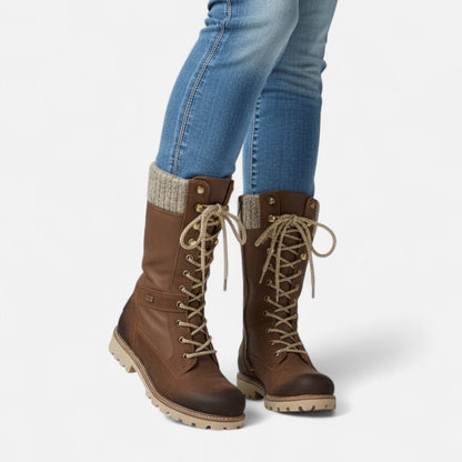 Damen Schnürstiefel mit Warmem Innenabschluss – Robust, rutschfest & stilvoll für kalte Tage