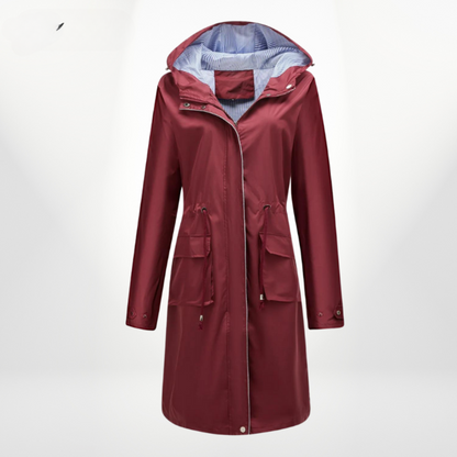 Albertina | Damen Trenchcoat mit Kapuze & Taillenzug