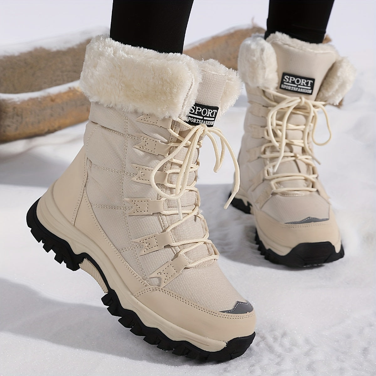 Damen Winterstiefel aus Braunem Leder | Wasserdicht & Isoliert für Kalte Tage