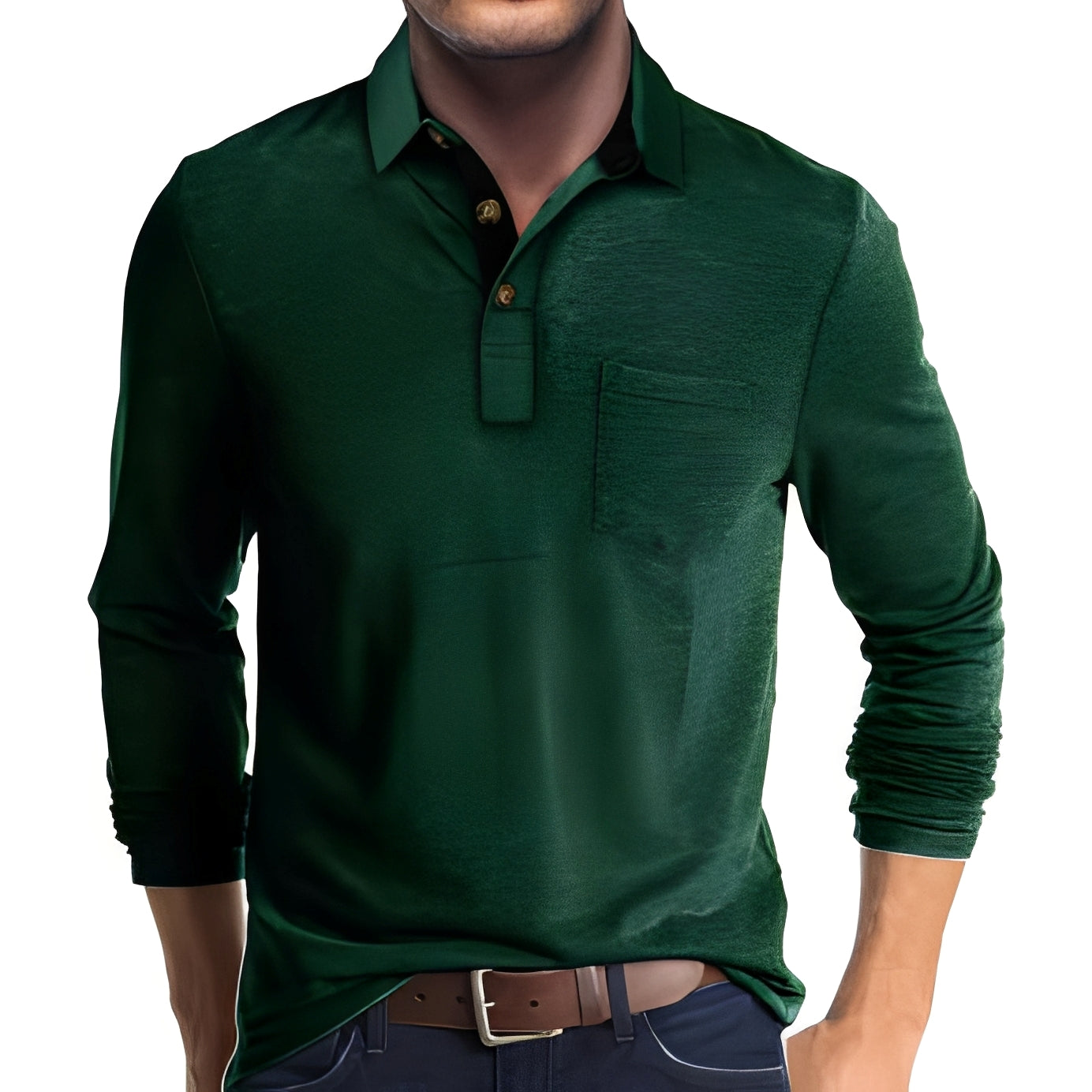 Lässiges Herren Langarm-Poloshirt – Komfortabel, Modern & Vielseitig