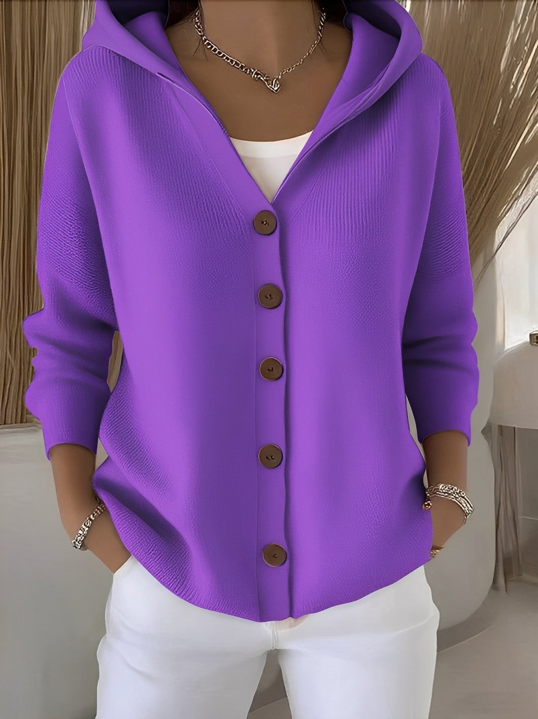 Lässige Damen Strickjacke mit Kapuze – Komfortabel, Urban & Vielseitig