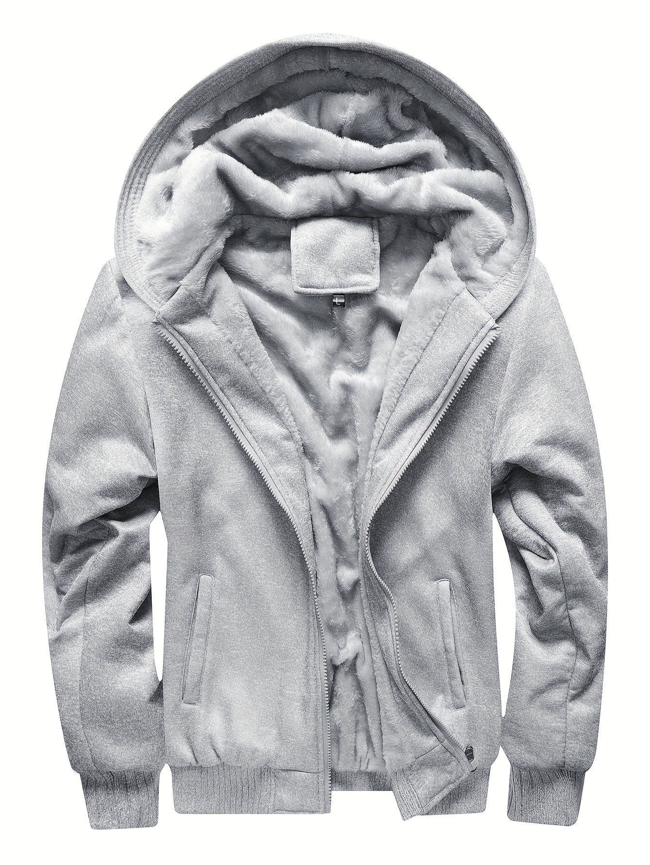 Oliver | Herren Zip-Up Jacke mit Kapuze | Fleecefutter & Langarm