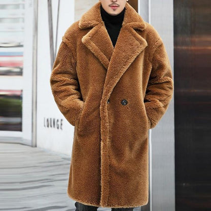 Eleganter Herren Teddy-Mantel – Kuschelig Warm & Stilvoll Urban