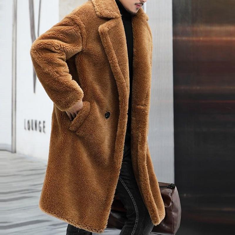 Eleganter Herren Teddy-Mantel – Kuschelig Warm & Stilvoll Urban