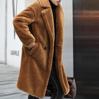 Eleganter Herren Teddy-Mantel – Kuschelig Warm & Stilvoll Urban