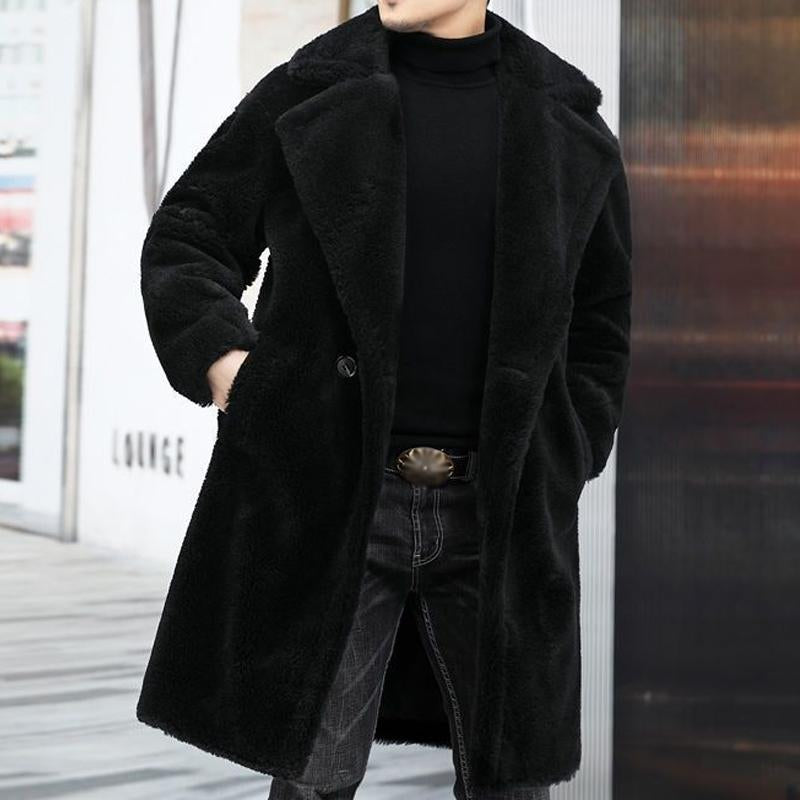 Eleganter Herren Teddy-Mantel – Kuschelig Warm & Stilvoll Urban