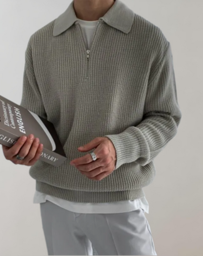 Strickpullover Herren Halb-Zip | Modern & Komfortabel