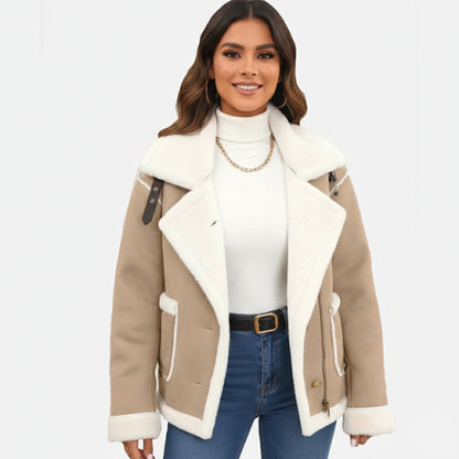 Soft Winter Jacket | Damen Winterjacke aus weichem Polyester mit femininem Reverskragen