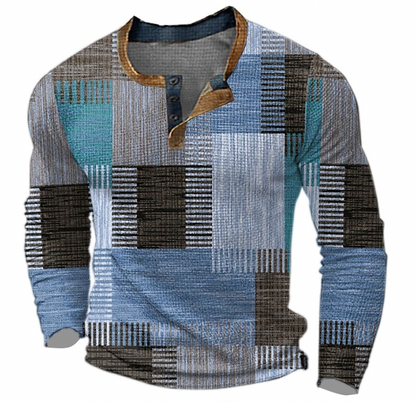 Matthis | Herren Rundhals Kaschmir Pullover in Multicolor Blockdesign – Stilvoll und Warm