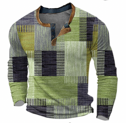 Matthis | Herren Rundhals Kaschmir Pullover in Multicolor Blockdesign – Stilvoll und Warm