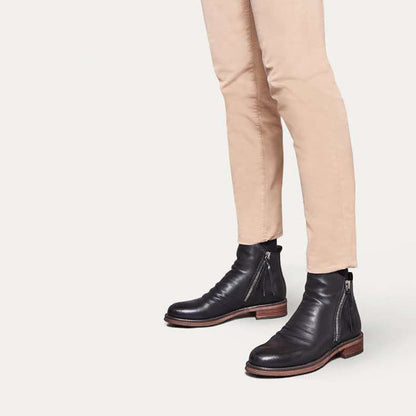 Herren Lederstiefeletten mit Reißverschluss – Elegant, Komfortabel & Alltagstauglich