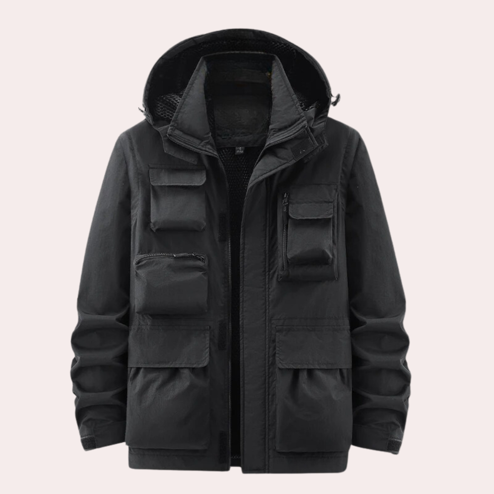 Herren Outdoorjacke Utility | Robuste Funktionsjacke mit Kapuze