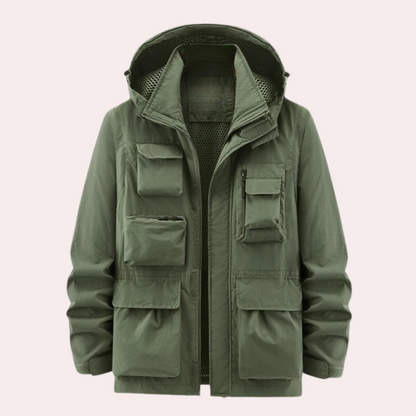 Herren Outdoorjacke Utility | Robuste Funktionsjacke mit Kapuze
