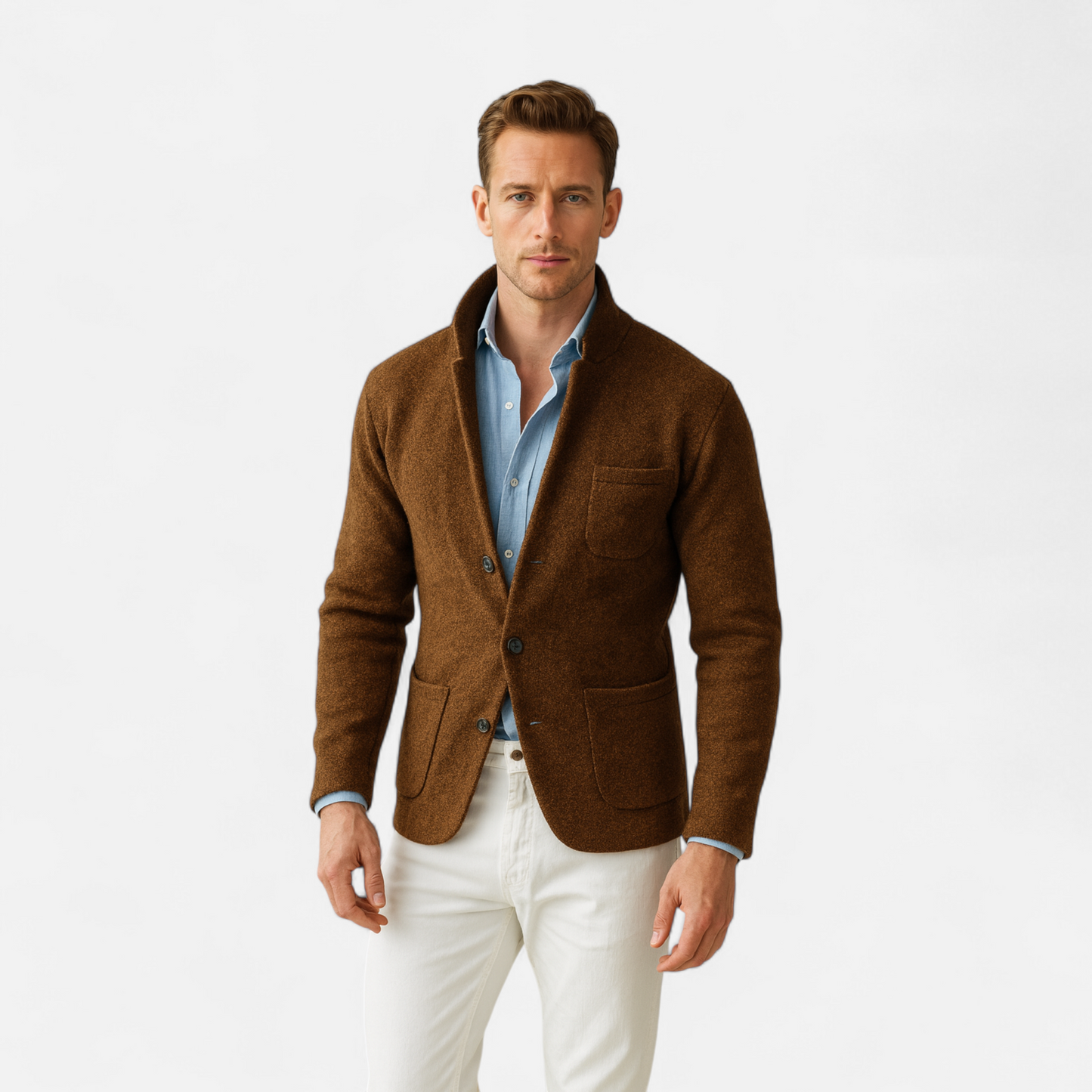 Herren Wolljacke Stehkragen | Vintage-Stil mit zeitloser Eleganz