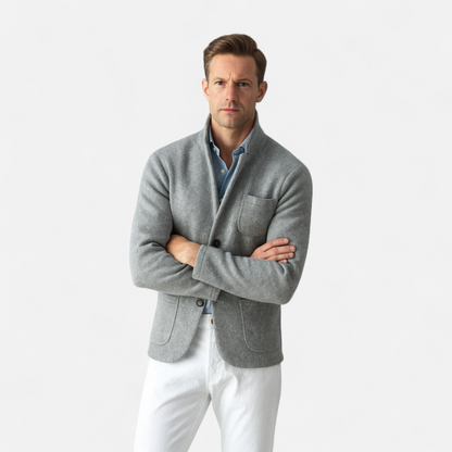 Herren Wolljacke Stehkragen | Vintage-Stil mit zeitloser Eleganz