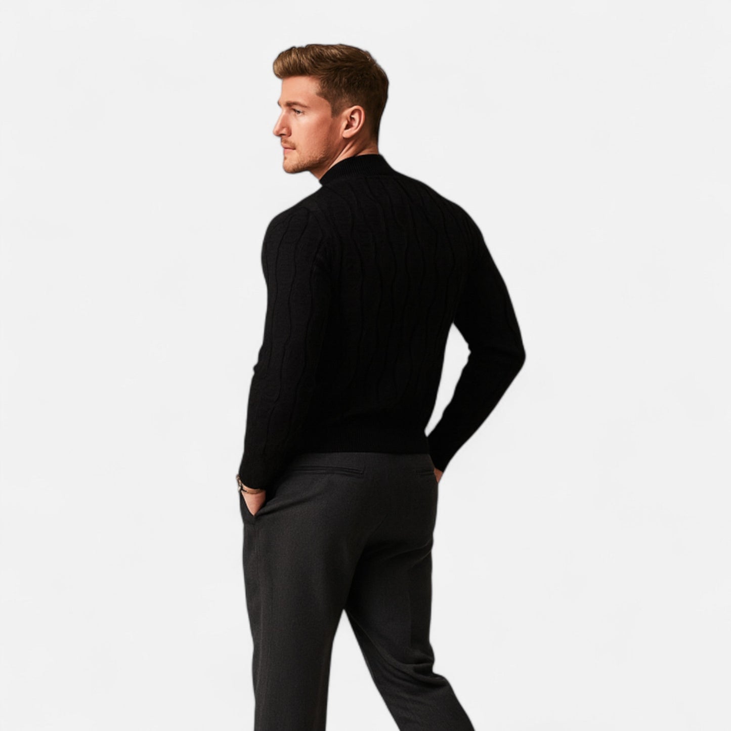 Herren Strickpullover Crewneck | Klassischer Feinstrick für stilvollen Komfort