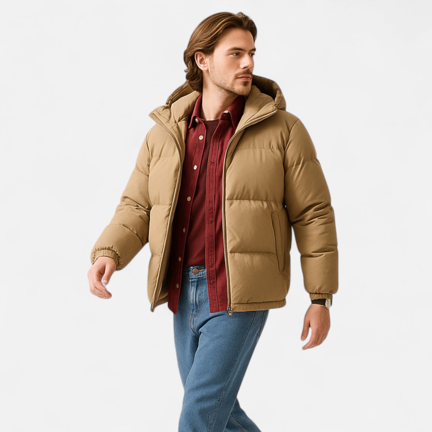 Hooded Cotton Puffer Jacket | Unisex, Leicht & Wärmend