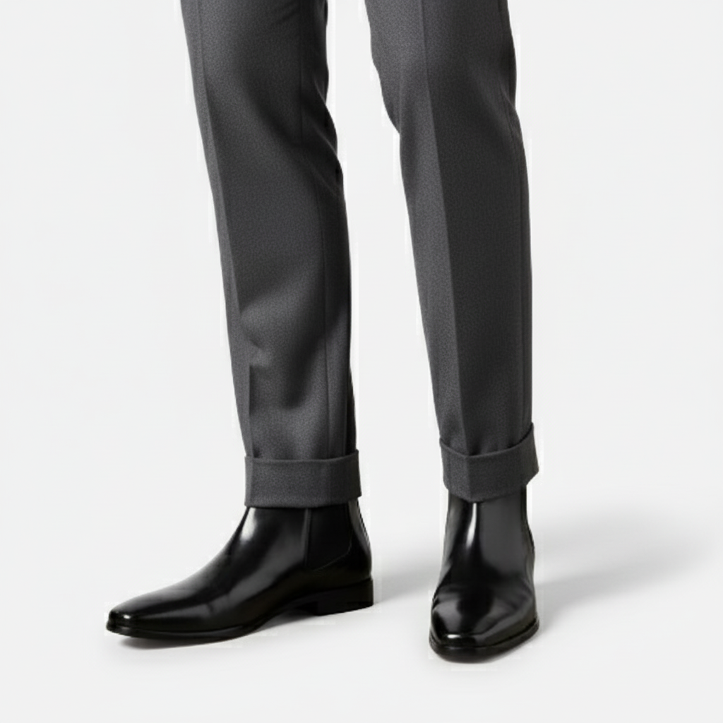 Chelsea Boots | Herren Stiefeletten mit spitzer Zehenform & seitlichem Reißverschluss