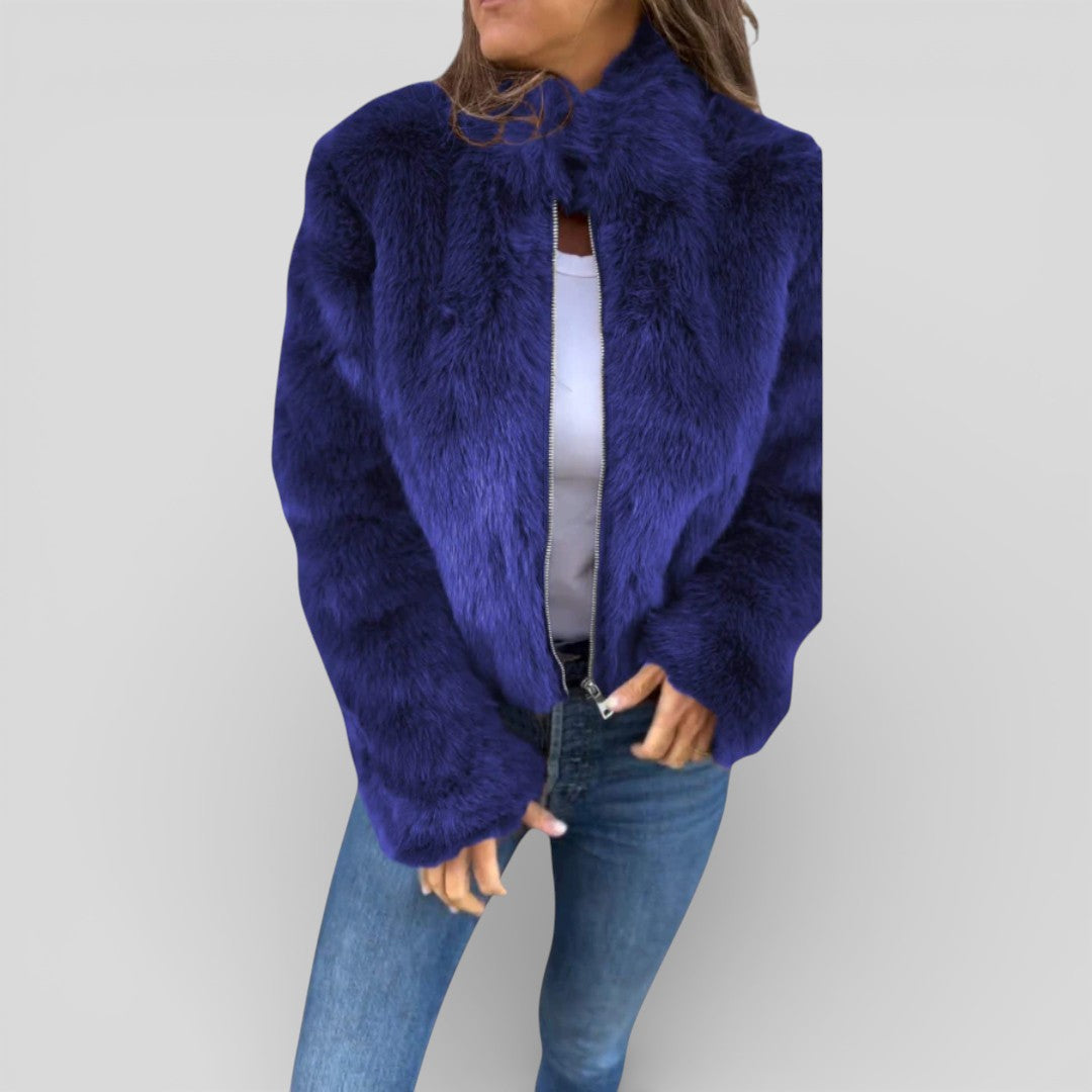 Damen Jacke mit Stehkragen & Reißverschluss – Modern, Funktional & Alltagstauglich