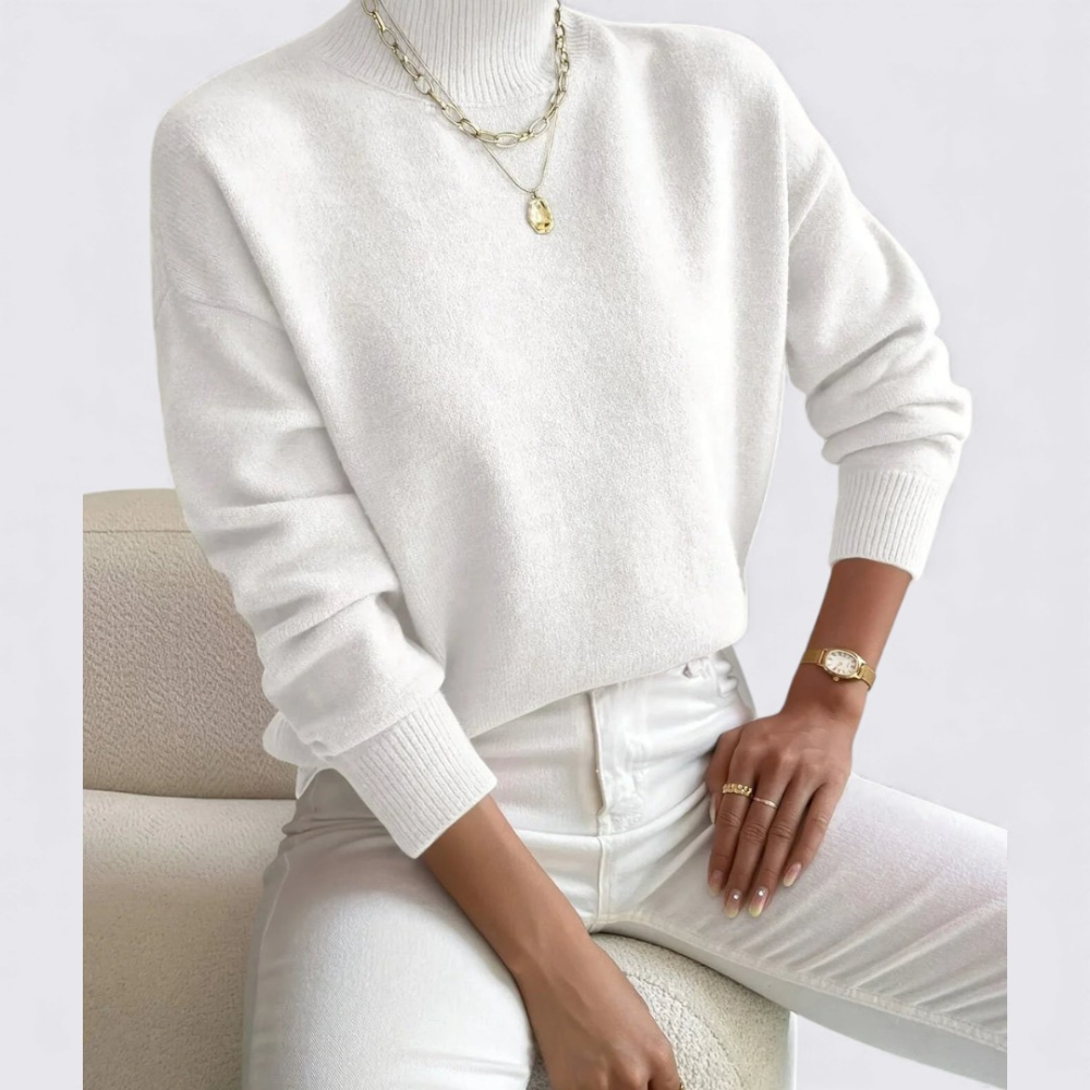 Damen Pullover mit Stehkragen – Klassisch, Komfortabel & Vielseitig