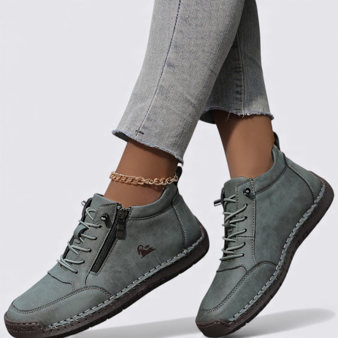 Knöchelhohe Damen Schuhe mit Reißverschluss – Komfortabel, Modern & Alltagstauglich