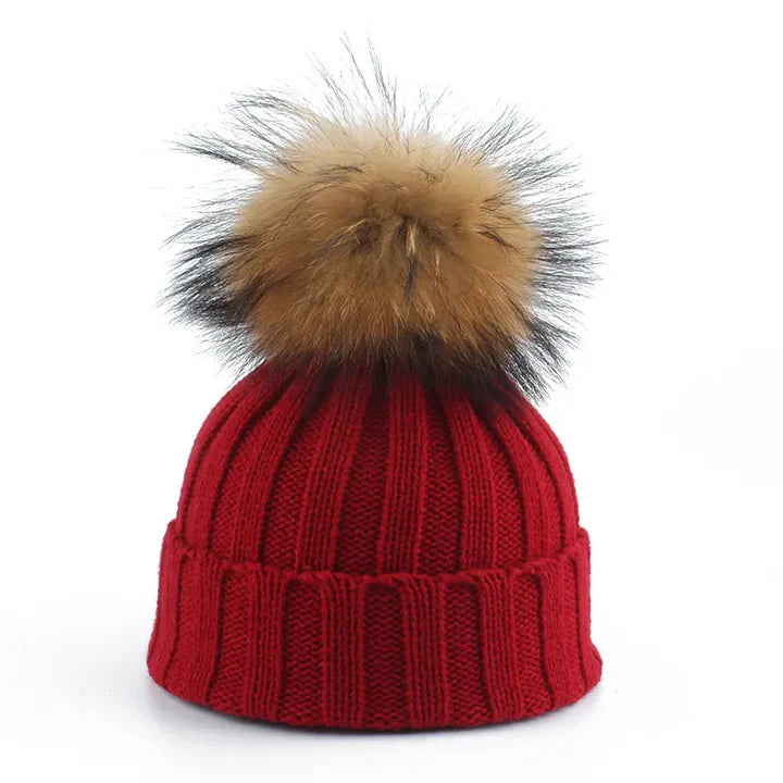 Damen Strickmütze mit Bommel | Weiche Wintermütze für Alltag & Outdoor
