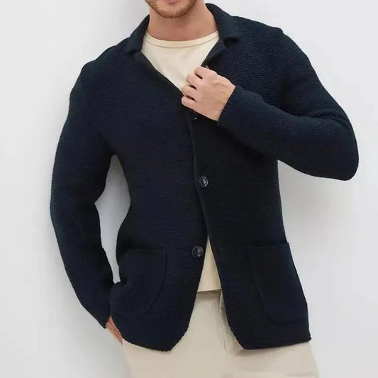 Herren Strickblazer mit Strukturmuster | Smart-Casual Komfort & Eleganter Look