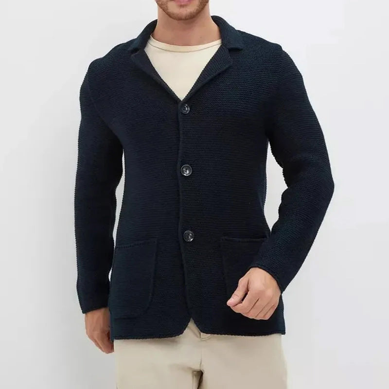 Herren Strickblazer mit Strukturmuster | Smart-Casual Komfort & Eleganter Look