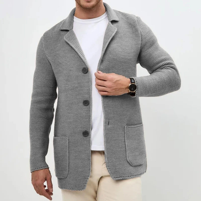 Herren Strickblazer mit Strukturmuster | Smart-Casual Komfort & Eleganter Look