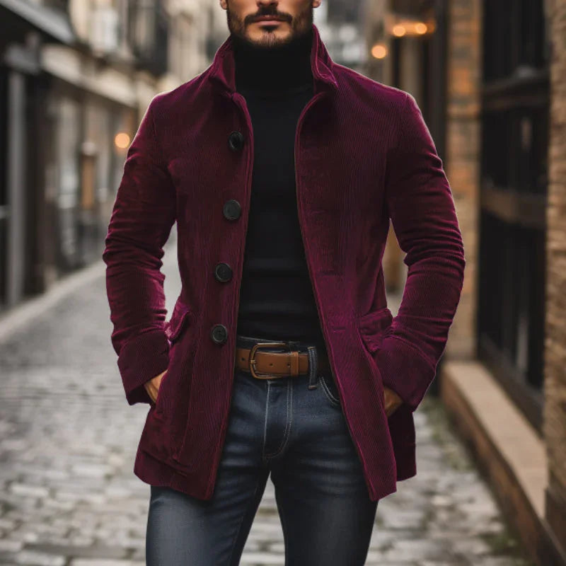 Elegante Cordjacke Damen mit Hohem Kragen | Stilvoll & Vielseitig