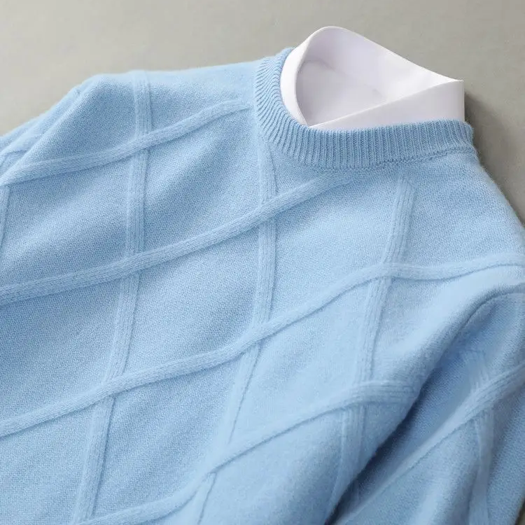 Klassischer Strukturierten Herren Cashmere-Pullover – Luxus, Komfort & Zeitloser Stil
