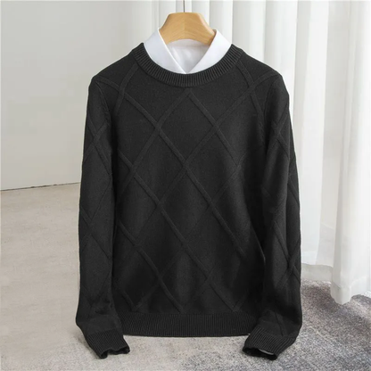 Klassischer Strukturierten Herren Cashmere-Pullover – Luxus, Komfort & Zeitloser Stil