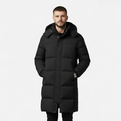Unisex Lange Baumwoll-Steppjacke | Zeitlose Wärme für jede Garderobe