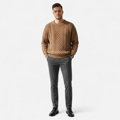 Klassischer Herren Strickpullover mit Zopfmuster – Zeitlos, warm & vielseitig kombinierbar