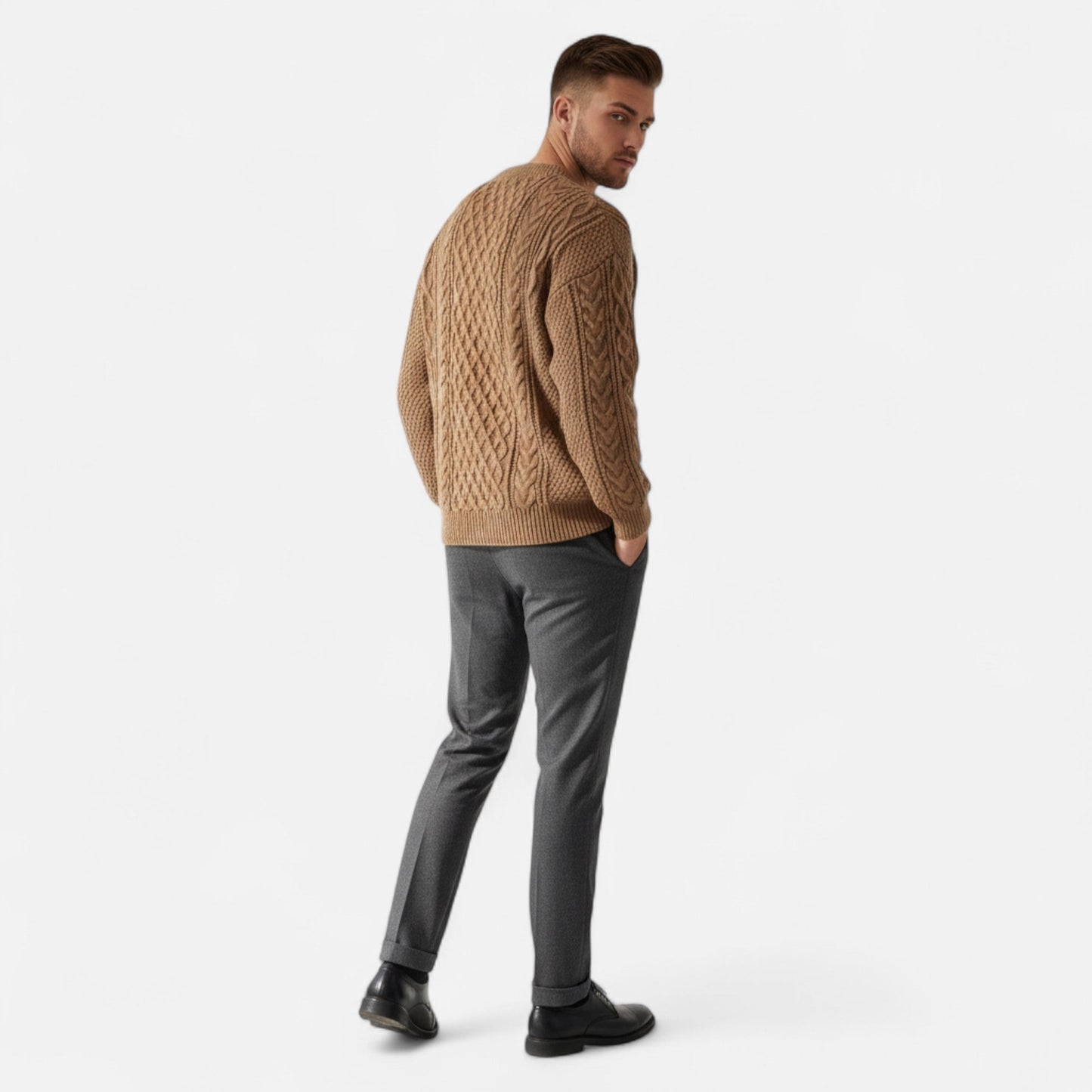 Klassischer Herren Strickpullover mit Zopfmuster – Zeitlos, warm & vielseitig kombinierbar