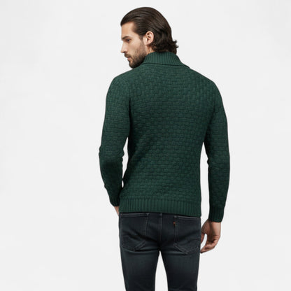 Timo | Herren Klassischer Strickpullover mit Knopfleiste – Weicher, Strukturierter Winterpullover mit Hohem Stretchkomfort