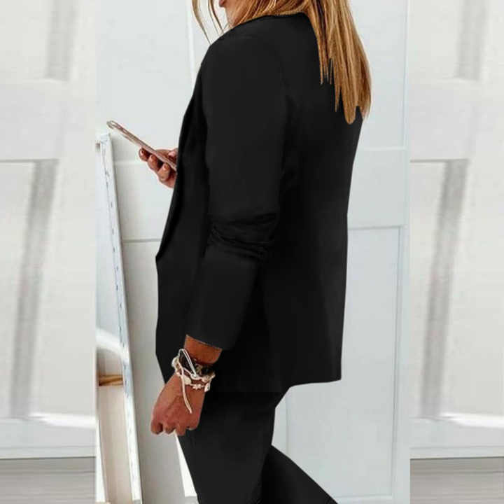 Liliana | Damen Blazer und Hose Set im Karomuster – Zeitloses, schlichtes Outfit für den eleganten Look