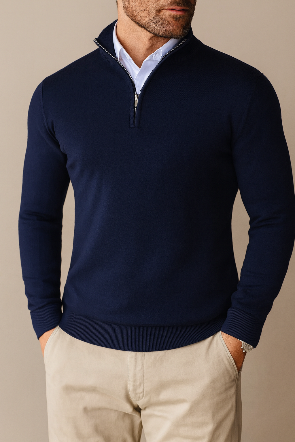 Herren Pullover mit Viertel-Reißverschluss – Komfortabel, Vielseitig & Alltagstauglich