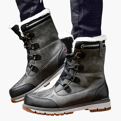 Herren Winterstiefel | Robuste Schnürboots mit Gummisohle für kalte Tage