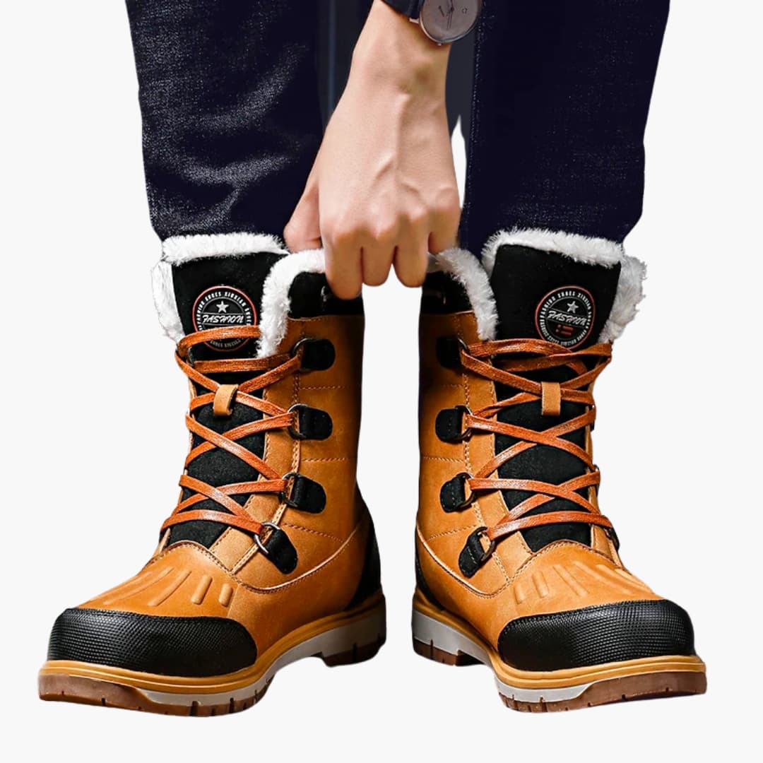 Herren Winterstiefel | Robuste Schnürboots mit Gummisohle für kalte Tage