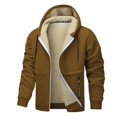 Gefütterte Sherpa-Herrenjacke mit Kapuze | Warmer Winterlook & Komfort