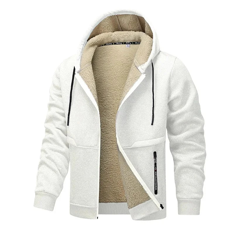 Gefütterte Sherpa-Herrenjacke mit Kapuze | Warmer Winterlook & Komfort